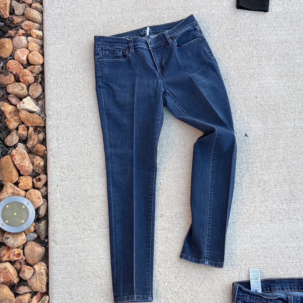 LOFT Dark Blue Skinny Jeans
